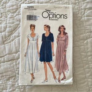 Vintage 90s Vogue 9265 Misses Petite MATERNITY Dresses Sewing Pattern 6-8-10 CUT